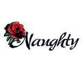 Naughty With Rose Temporary Tattoo (1.5"x2")